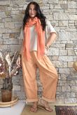 Rustic Nature Linen Blend Barrel Pant Washed Cayenne